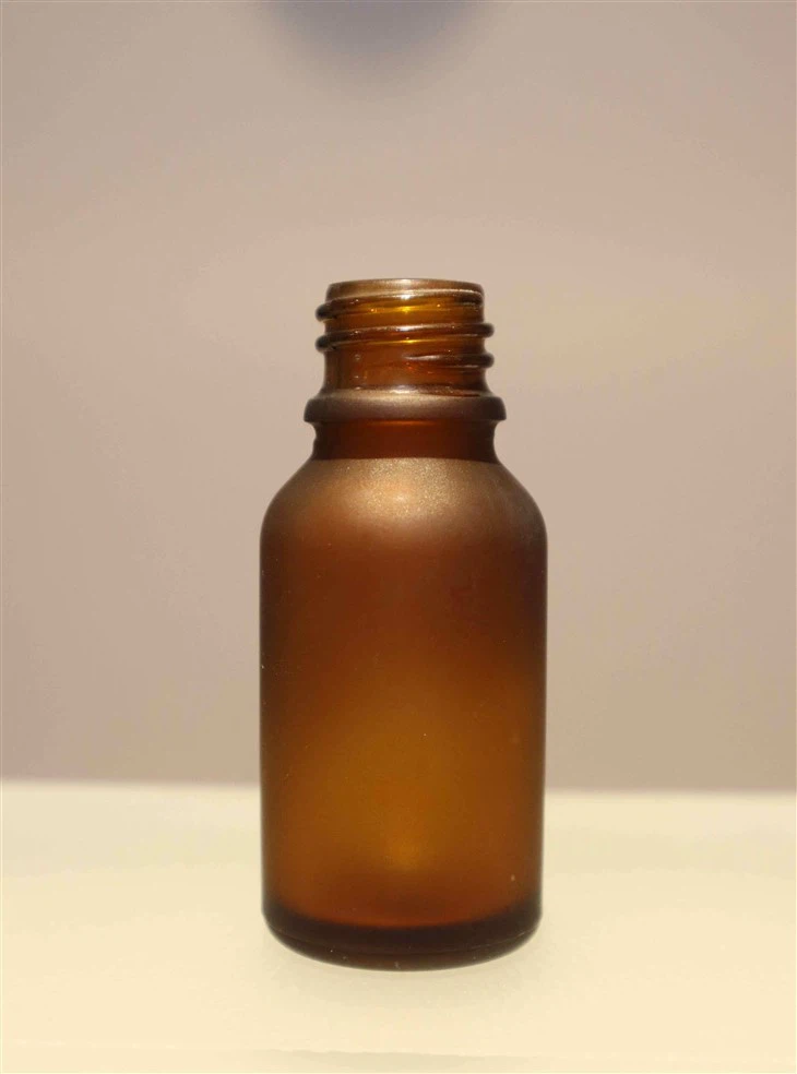 Satin Effect Glass Medicine Bottle